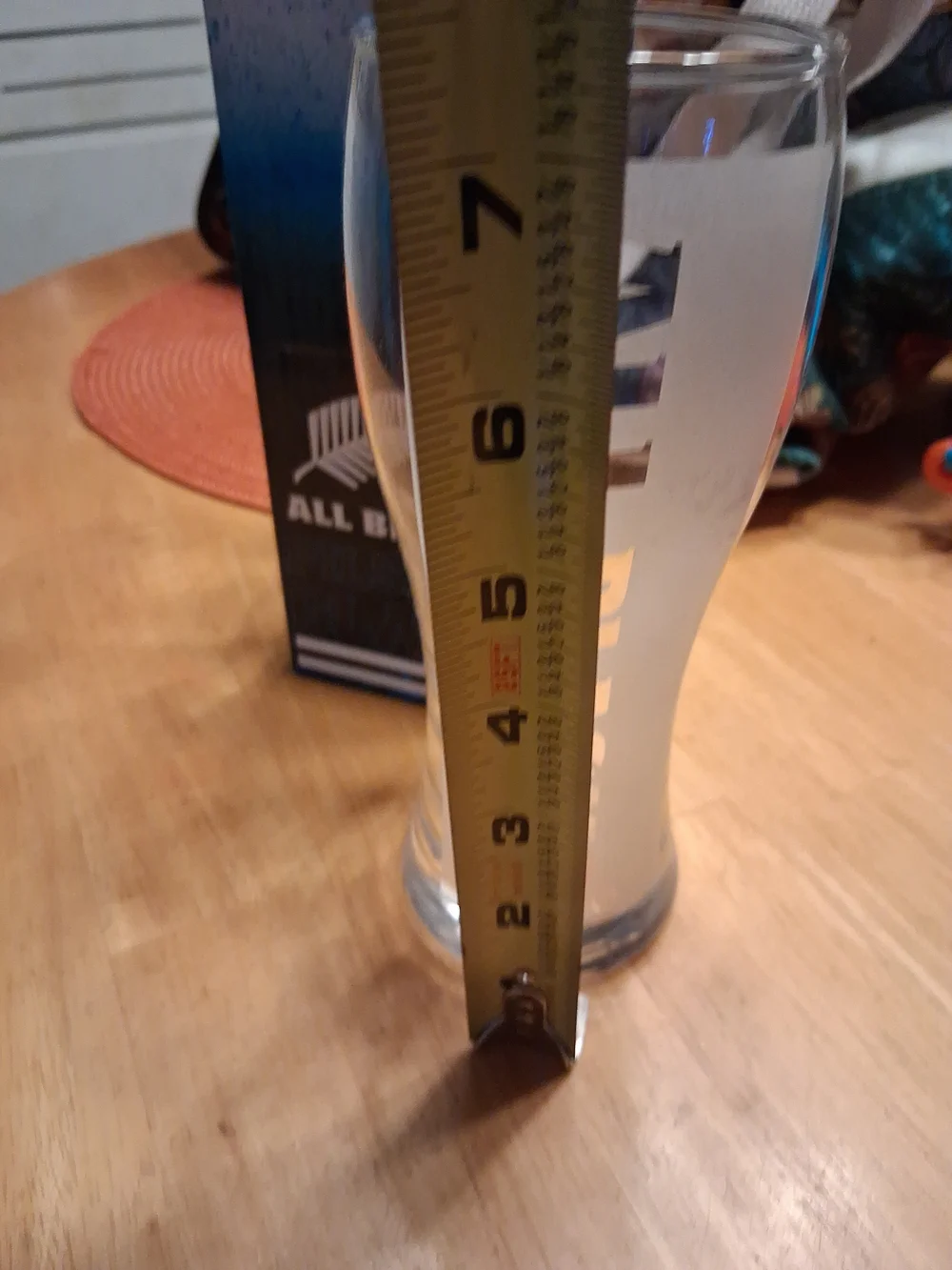 New Zealand Rugby Union All Blacks Pilsner Glass NIB